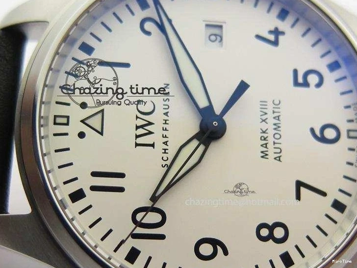 MIROTIME 0517 Mark XVIII IW327002 SS Mk Maker Best Edition White Dial On Black Leather Strap A SunProtective 7298